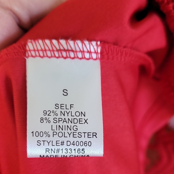 Miami Lace Long Sleeve Romper Size S Red Vamp Witchy Whimsigoth Bell Sleeve Y2K - Picture 8 of 11